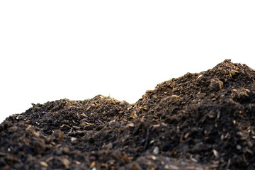 brown soil isolated