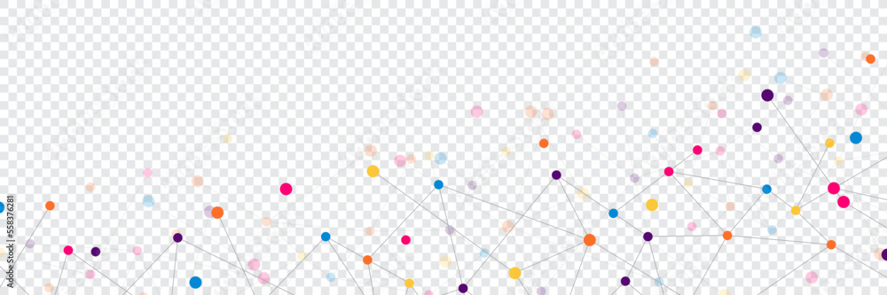 Poster website header or banner design with abstract geometric background. connecting dots and lines. globa