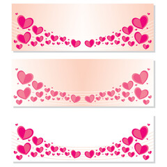 soft pink color background with heart sign, for banner template, my love day card, mother's day, wedding