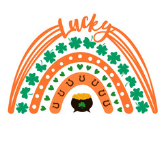 Rainbow svg, St patricks day, Lucky irish