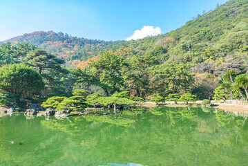 特別名勝　栗林公園　香川県高松市 日本