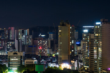 Fototapeta na wymiar Night view around Seoul, Korea