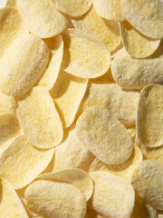 chips close-up under sunlight