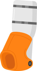 Portable inhaler flat icon Treatment of asthma symptoms