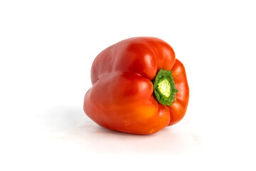 Red pepper isolated on white.