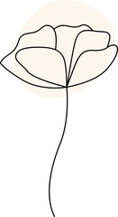 Wildflower line art Contemporary floral design