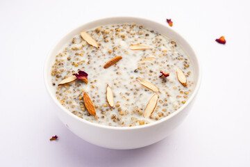Kodo foxtail millet kheer or varagu arisi payasam is a popular Indian dessert