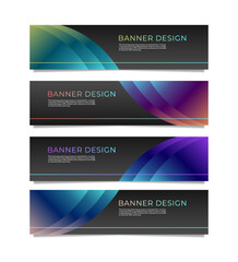 Fototapeta premium Abstract Web banner design background or header template stock vector 