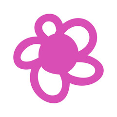 Colorful flower . Spring season. Flat style vector illustration. Isolated on white background.