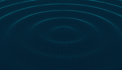 Abstract vector background ripple effect. Blueprint style futuristic concept background with with concentric waves.