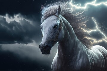 Obraz na płótnie Canvas illustration of pale greenish gray Horse from revelation 6:8