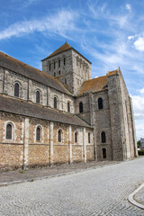 Fototapeta na wymiar Lessay. Abbaye de la Sainte-Trinité. Manche. Normandie 