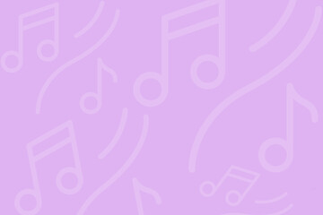 pastel purple background image There is a picture of a musical note.