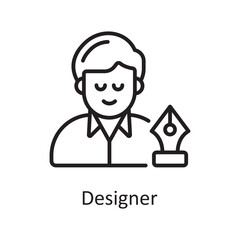 Designer Vector Outline Icon Design illustration. Design and Development Symbol on White background EPS 10 File