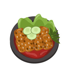 Tempe penyet indonesian cuisine