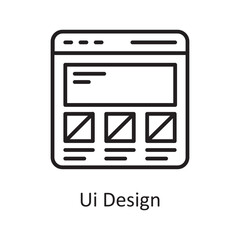 UI Design Vector Outline Icon Design illustration. Design and Development Symbol on White background EPS 10 File