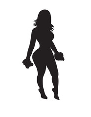 Fototapeta na wymiar silhouette of a girl