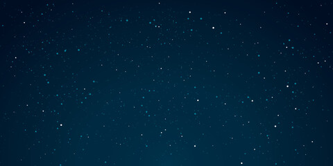 Starry with universe background. Beautiful blue night sky with moon vector illustration.