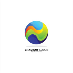 Gradient logo design template colorful