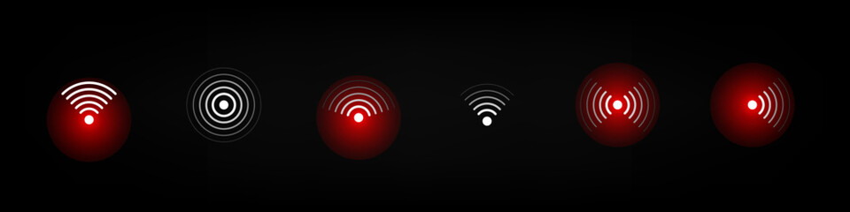 WIFI signal simple icon set