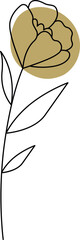 Wildflower line art Contemporary floral design
