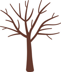 Bare tree flat icon Spring decorative plant