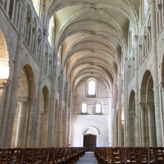 Fototapeta premium Lessay. Chœur de l'abbaye de la Sainte-Trinité. Manche. Normandie 