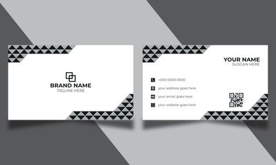 abstract white business card design, minimalist stylist business card template,
