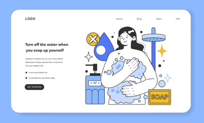 Turn off the water when you soap up yourself for water efficiency