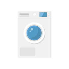 washing machine flat design vector illustration. Laundry service room vector illustration.