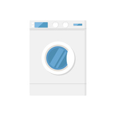 washing machine flat design vector illustration. Laundry service room vector illustration.