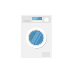 washing machine flat design vector illustration. Laundry service room vector illustration.