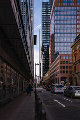 Frankfurt highrises street view
