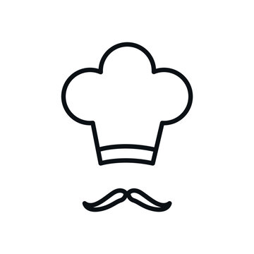 Creative chef hat design vector symbol stock illustration.

