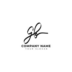 Gb Initial signature logo vector design