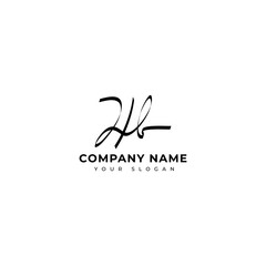 Obraz premium Hb Initial signature logo vector design