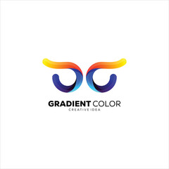 Gradient color logo template colorful