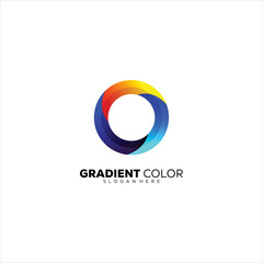 Gradient color logo template colorful