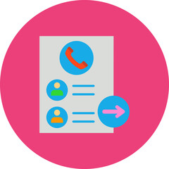 Send Multicolor Circle Flat Icon