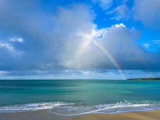 rainbow on the beach