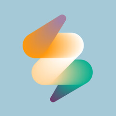 3d abstract colorful twisted liquid shapes. Creative design elements. Modern gradient shapes elements for banner, background, poster, bruchure, web, flyer.  