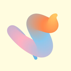 3d abstract colorful twisted liquid shapes. Creative design elements. Modern gradient shapes elements for banner, background, poster, bruchure, web, flyer.  
