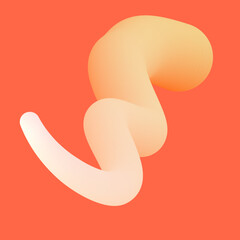 3d abstract colorful twisted liquid shapes. Creative design elements. Modern gradient shapes elements for banner, background, poster, bruchure, web, flyer.  