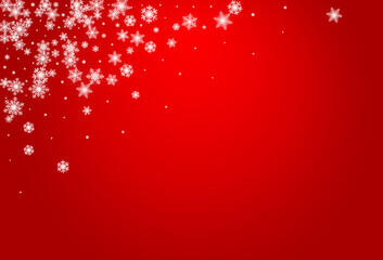 Obraz na płótnie Canvas Silver Snow Vector Red Background. Light Gray