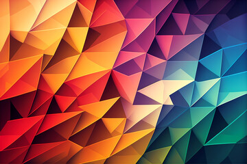 Abstract colorful mosaic background. Generative AI.  - obrazy, fototapety, plakaty