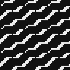 Fototapeta premium Abstract seamless fashion trend pattern fabric textures, black and white pattern, pixel art vector monochrome illustration. Design for web and mobile app.
