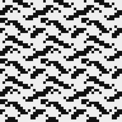 Abstract seamless fashion trend pattern fabric textures, black and white pattern, pixel art vector monochrome illustration. Design for web and mobile app.