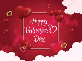 Happy valentine's day celebration background design