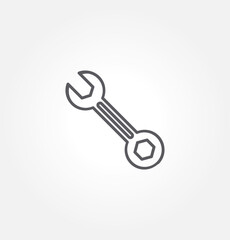 wrench icon vector illustration logo template for many purpose. Isolated on white background.