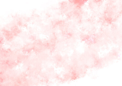 ふわふわしたパステルピンクの水彩風フレーム素材 © imori